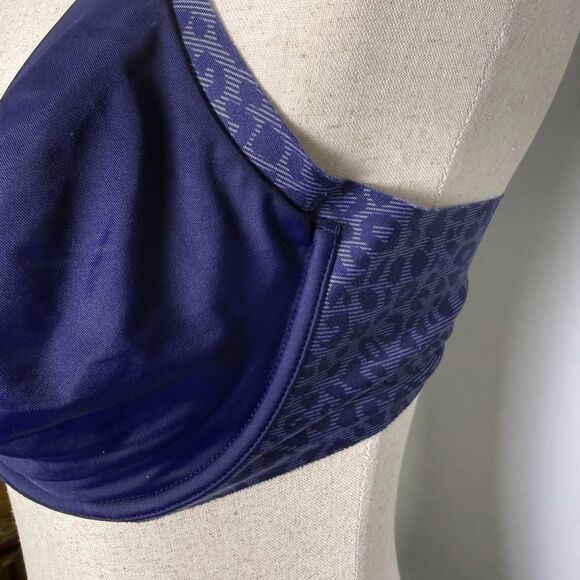 Olga Leopard Animal Print Bra Sz 40DD Purple Underwire No Side Effects 2/$15 - Picture 2 of 13